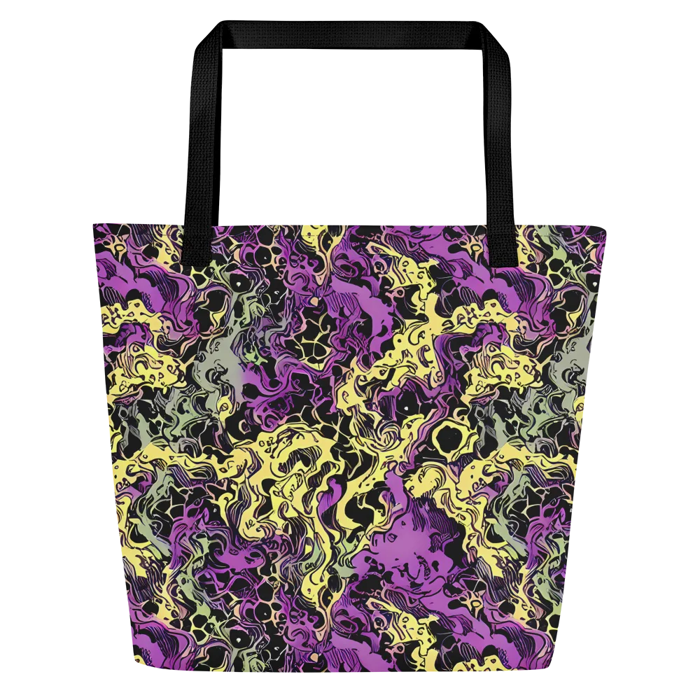 Violet Fossil on Large Tote Bag W/ Pocket — Front