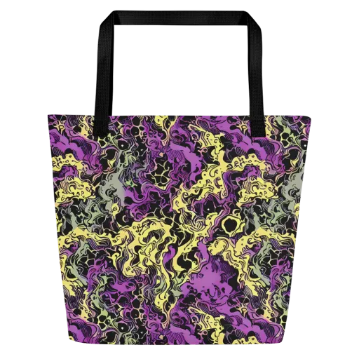 Violet Fossil on a Large Tote Bag W/ Pocket
