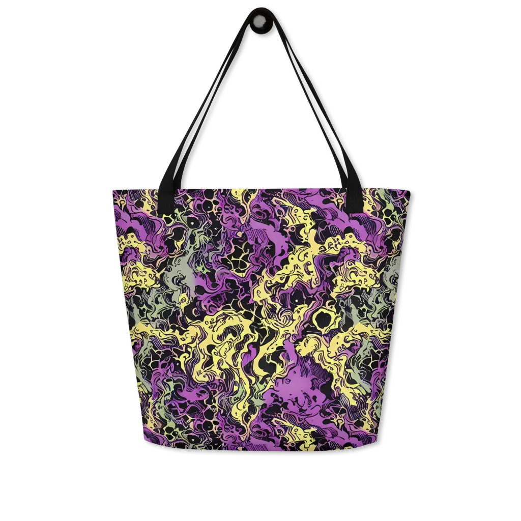 Violet Fossil on Large Tote Bag W/ Pocket — Front