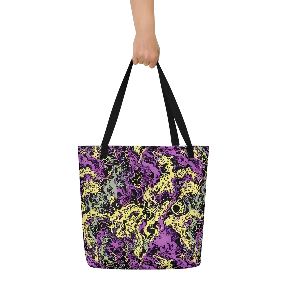 Violet Fossil on Large Tote Bag W/ Pocket — Front