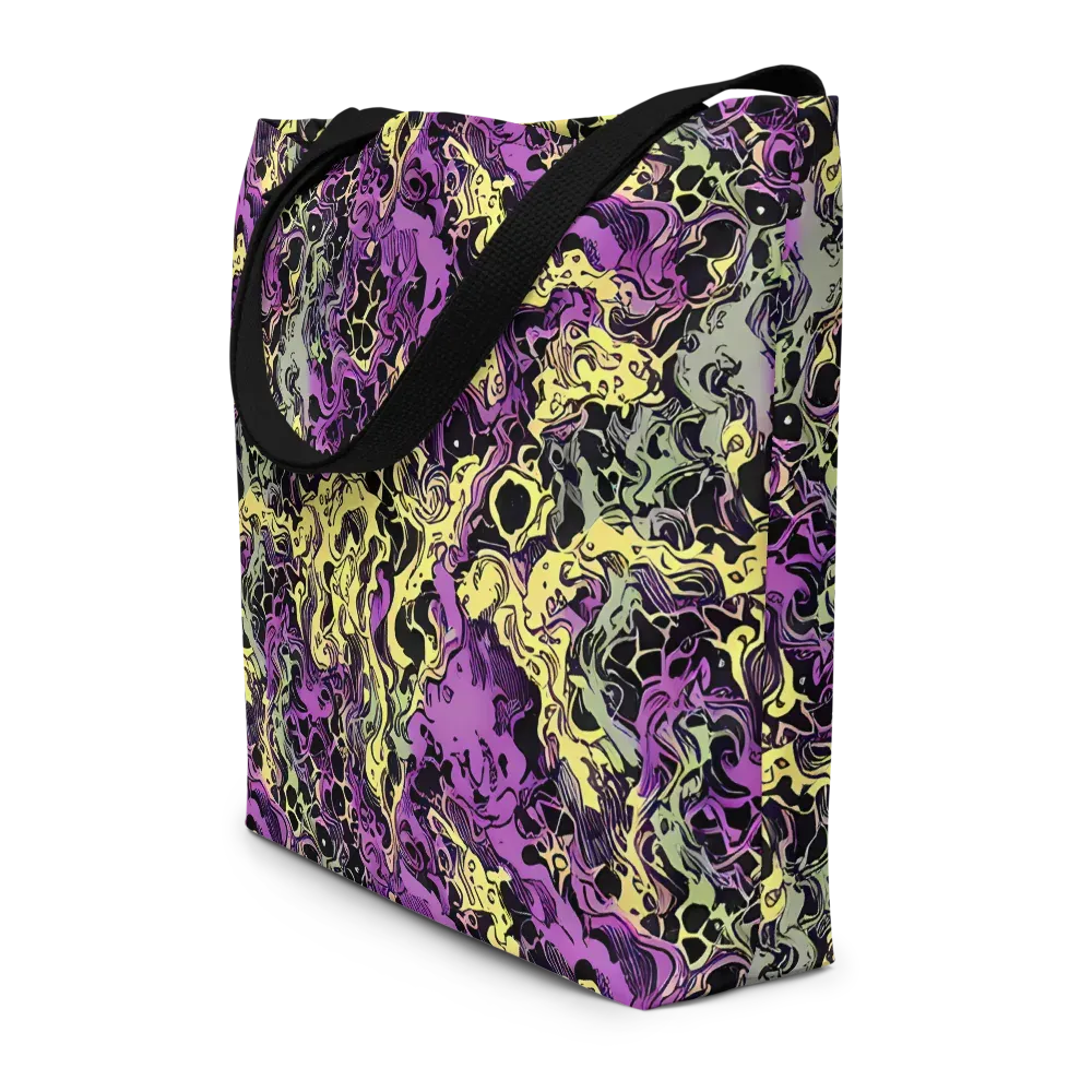 Violet Fossil on Large Tote Bag W/ Pocket — Front