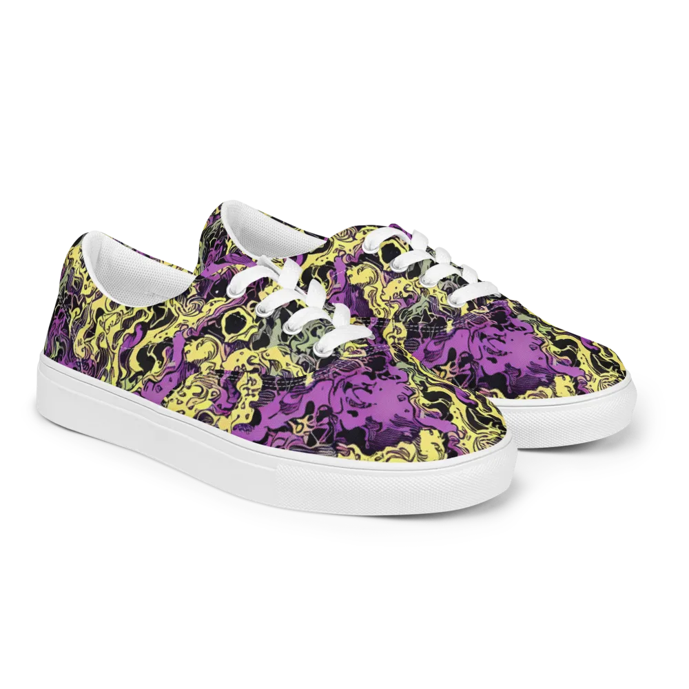 Violet Fossil on Men's Lace-Up Canvas Shoes — Right Front