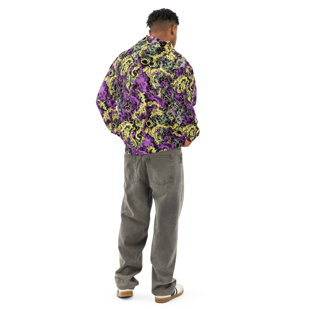 Violet Fossil on Cotton Hoodie — Back