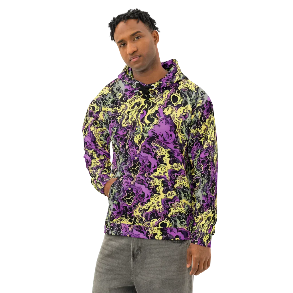 Violet Fossil on Cotton Hoodie — Left Front