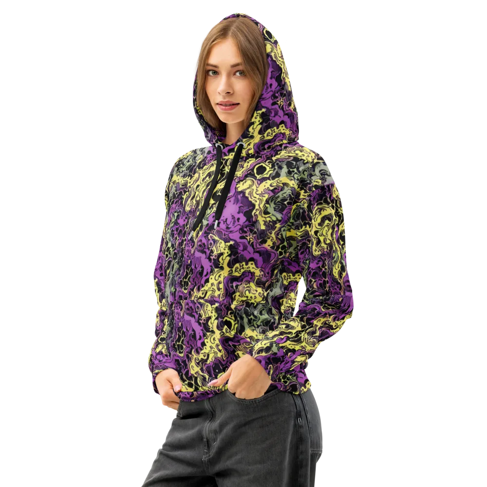 Violet Fossil on Cotton Hoodie — Left Front