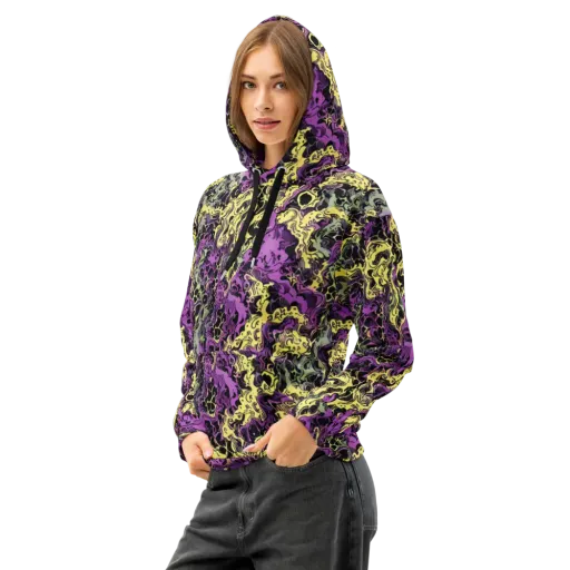 Violet Fossil on a Cotton Hoodie