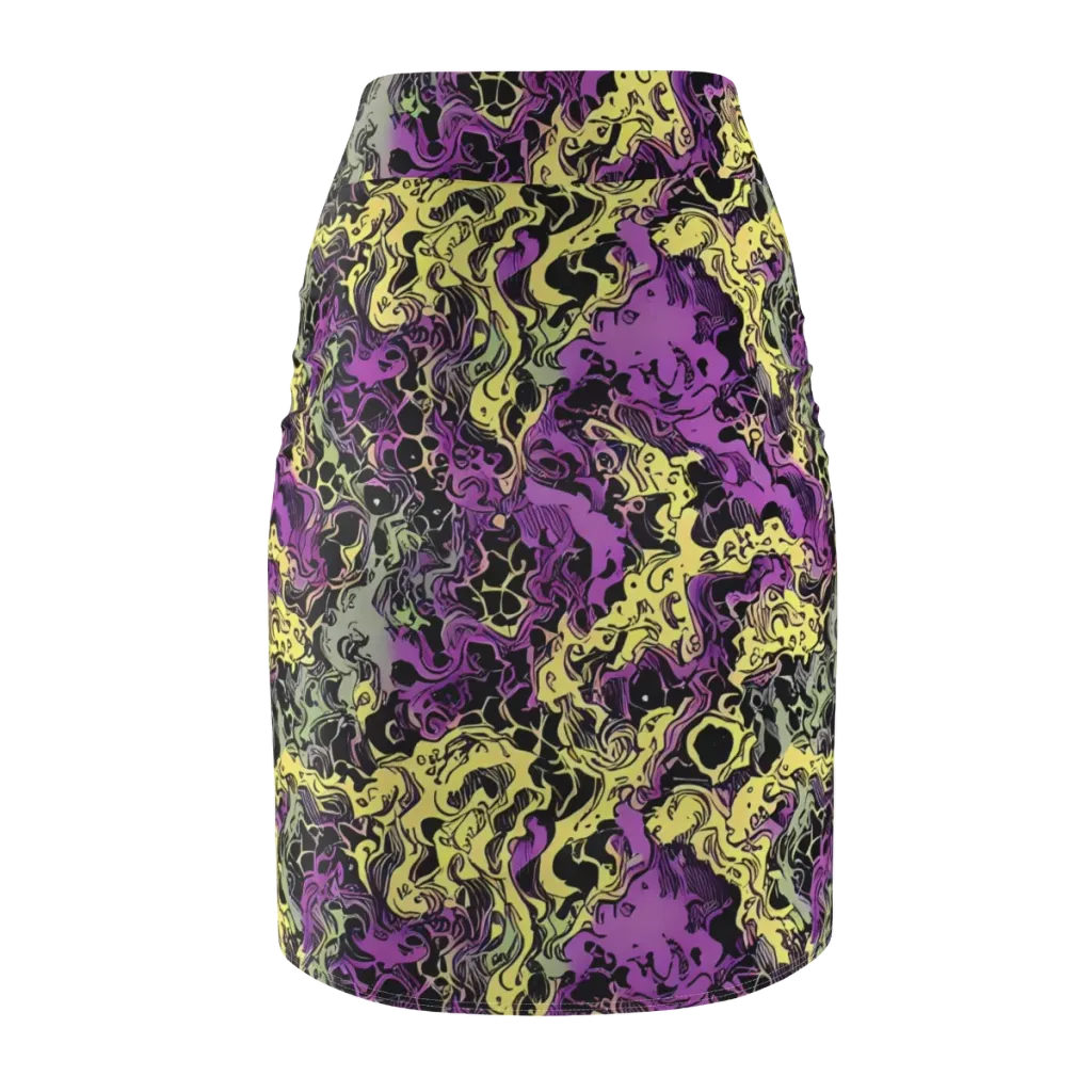 Violet Fossil on Pencil Skirt — Back