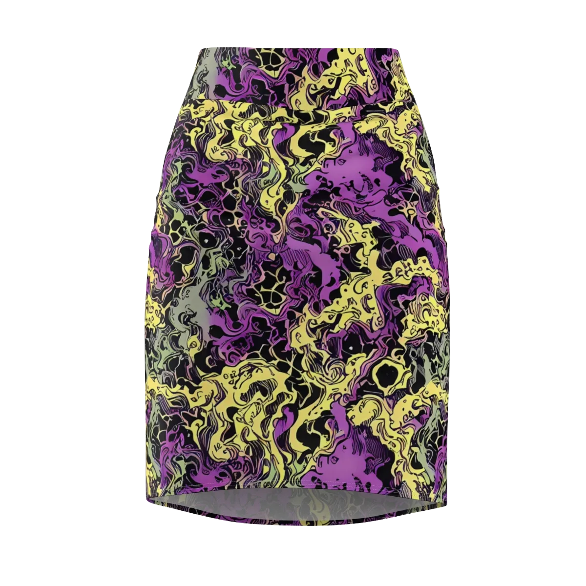 Violet Fossil on Pencil Skirt — Front