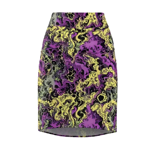 Violet Fossil on a Pencil Skirt