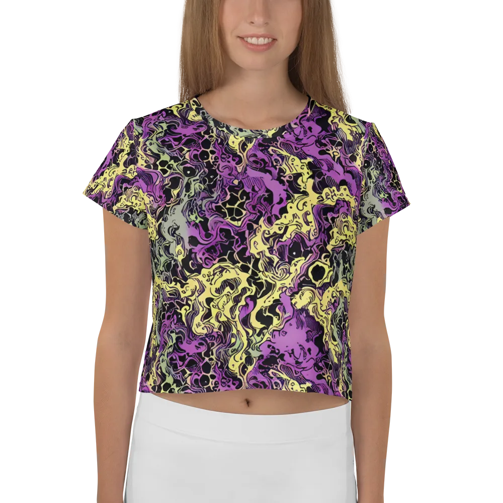 Violet Fossil on Crop Tee — Front