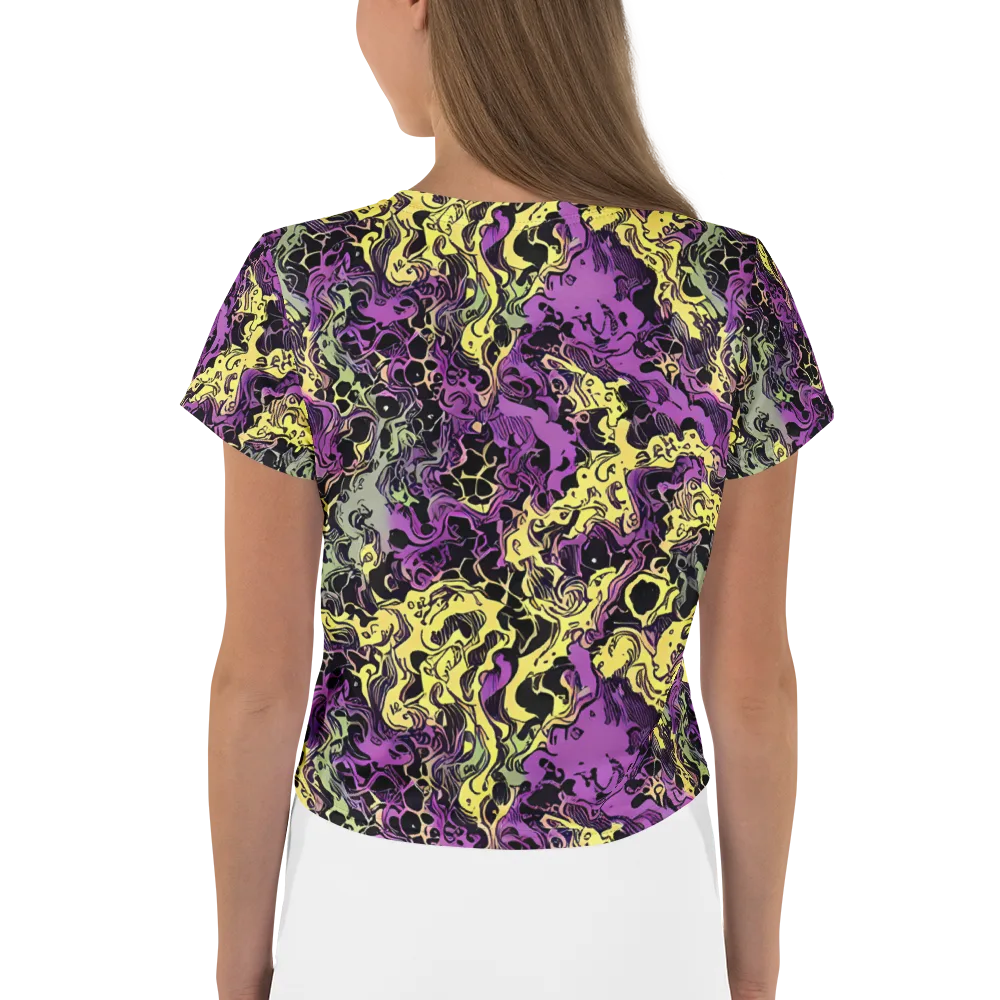 Violet Fossil on Crop Tee — Back