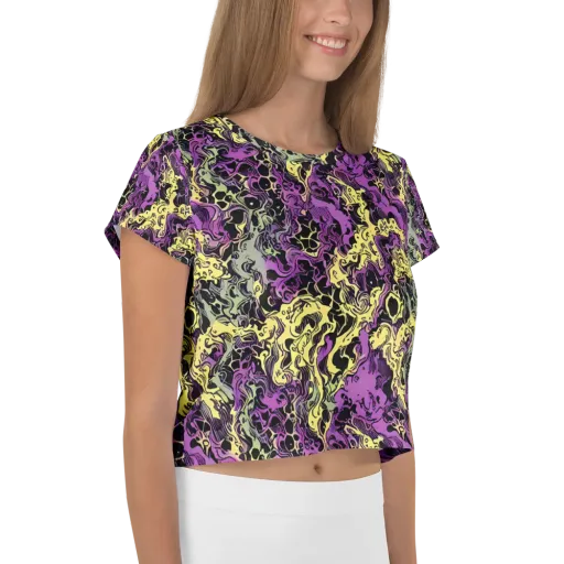 Violet Fossil on a Crop Tee