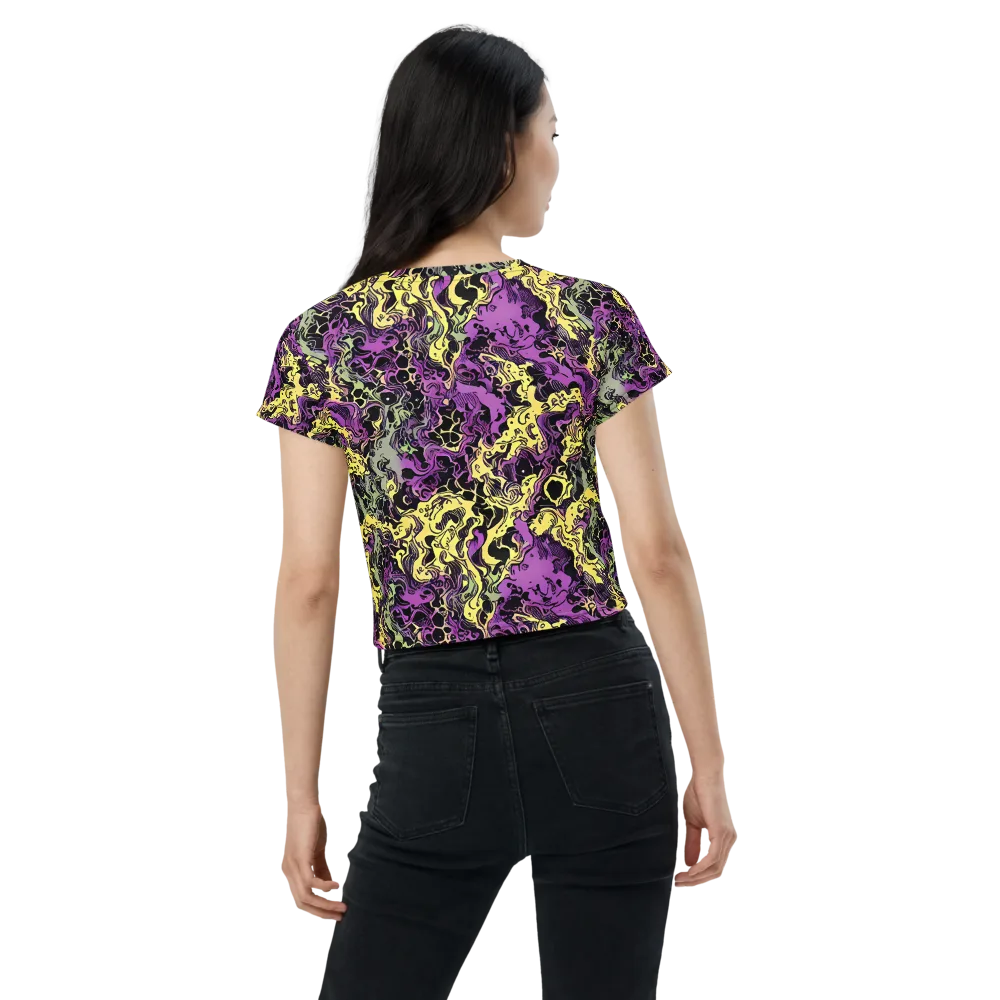 Violet Fossil on Crop Tee — Back