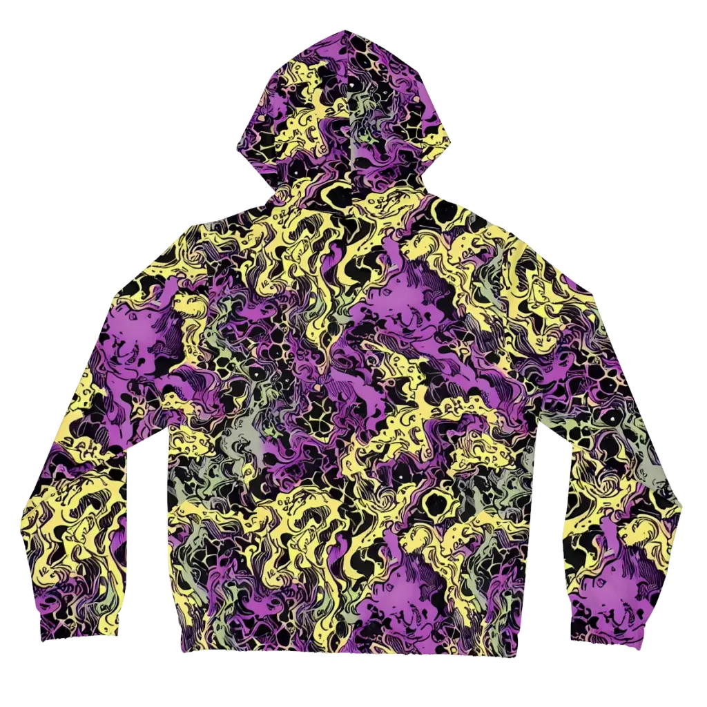 Violet Fossil on Women's Full-Zip Hoodie — Back