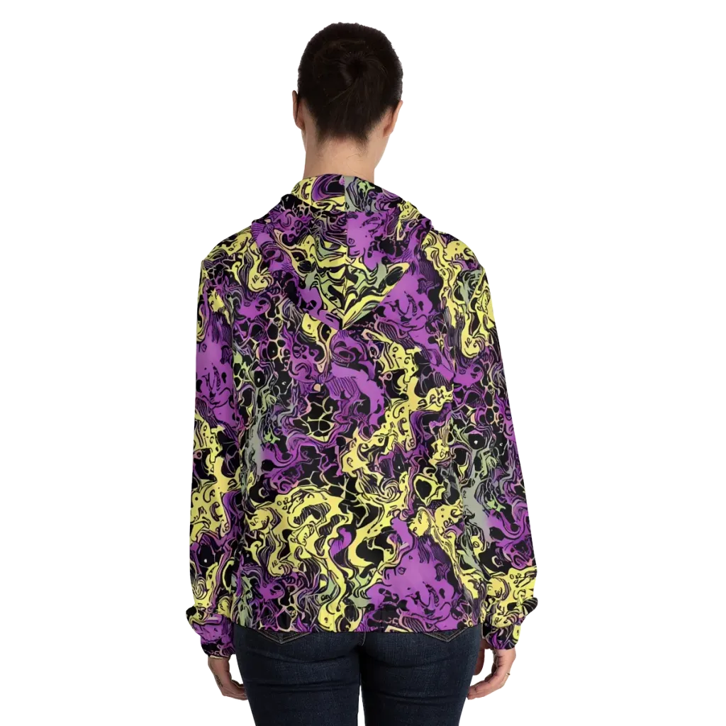 Violet Fossil on Women's Full-Zip Hoodie — Back On Person