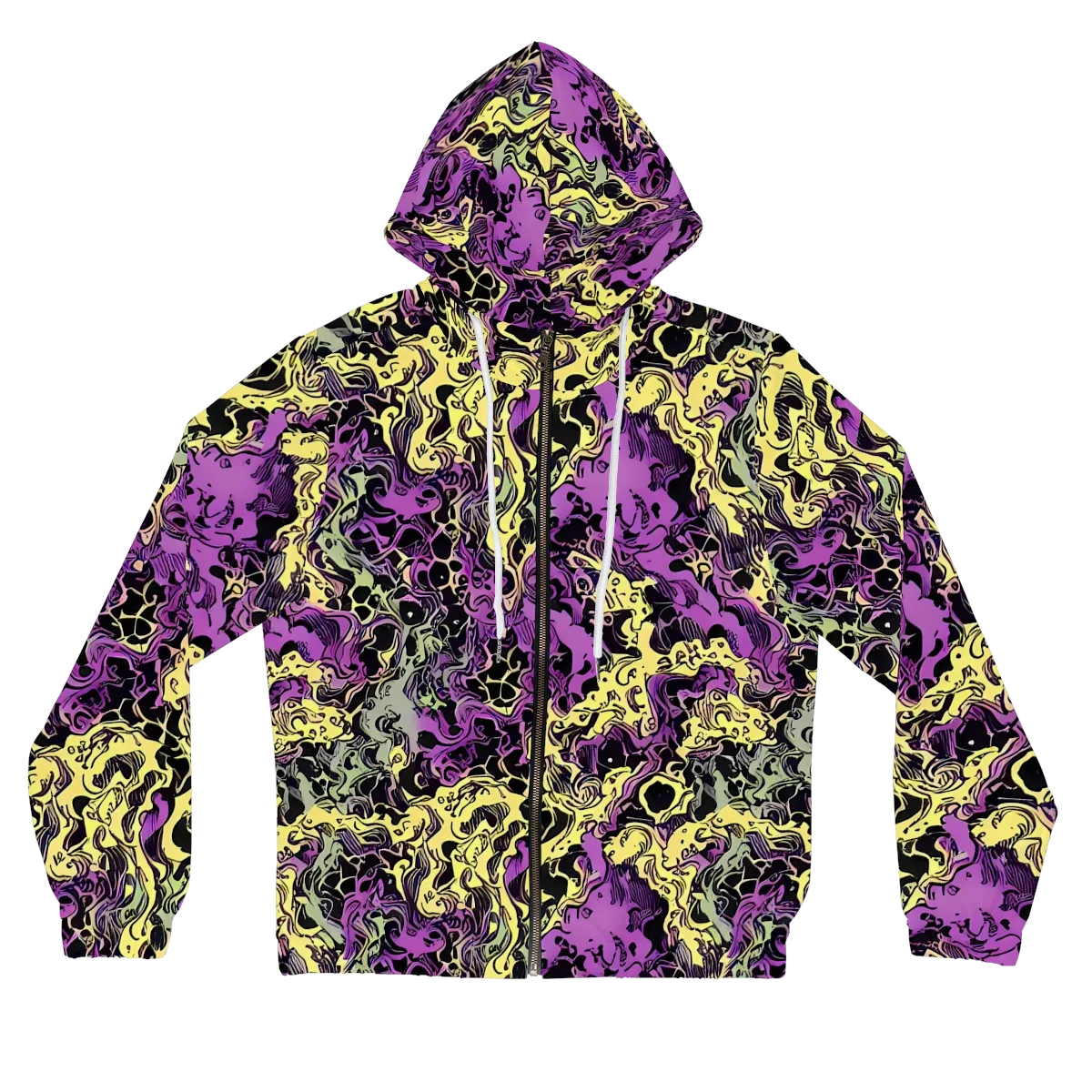 Violet Fossil on Women's Full-Zip Hoodie — Front