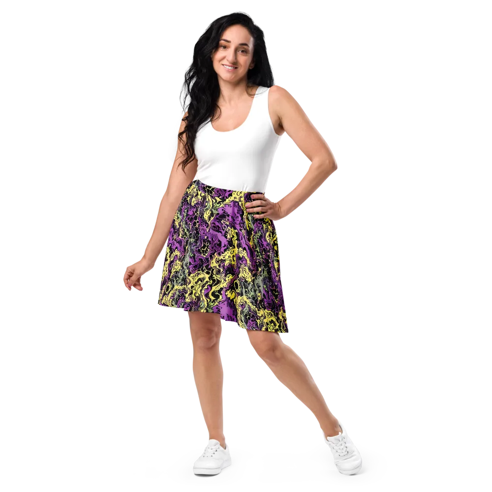 Violet Fossil on Skater Skirt — Front