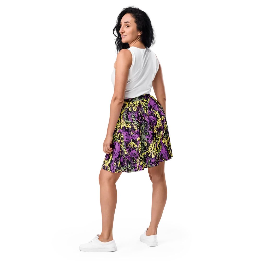 Violet Fossil on Skater Skirt — Back