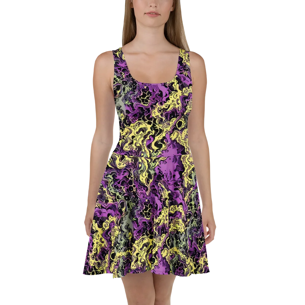 Violet Fossil on Skater Dress — Front