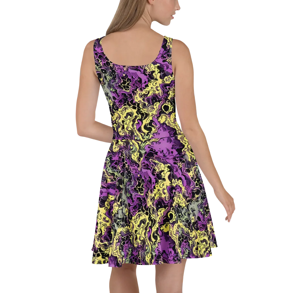 Violet Fossil on Skater Dress — Back