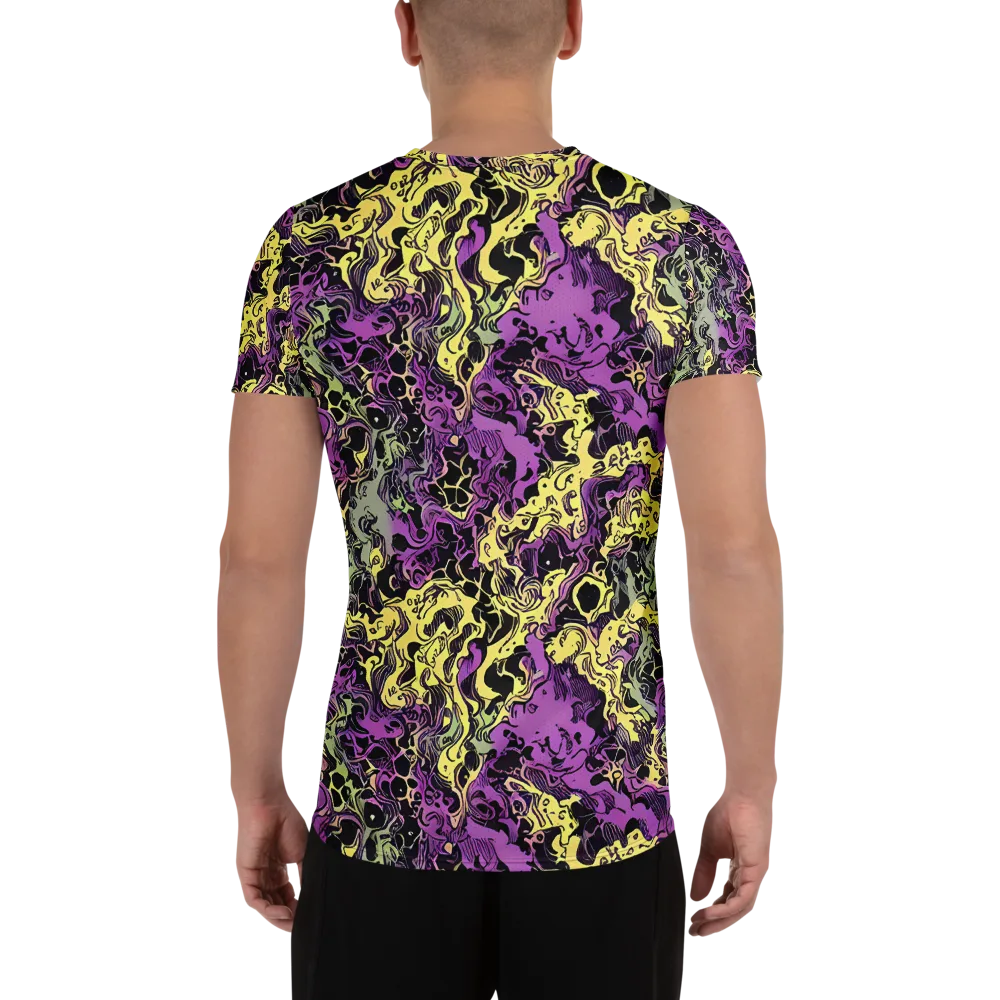 Violet Fossil on Men's Athletic T-Shirt — Back