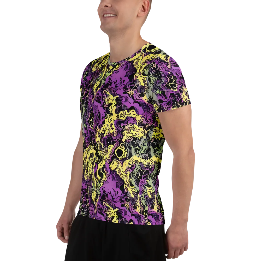 Violet Fossil on Men's Athletic T-Shirt — Left