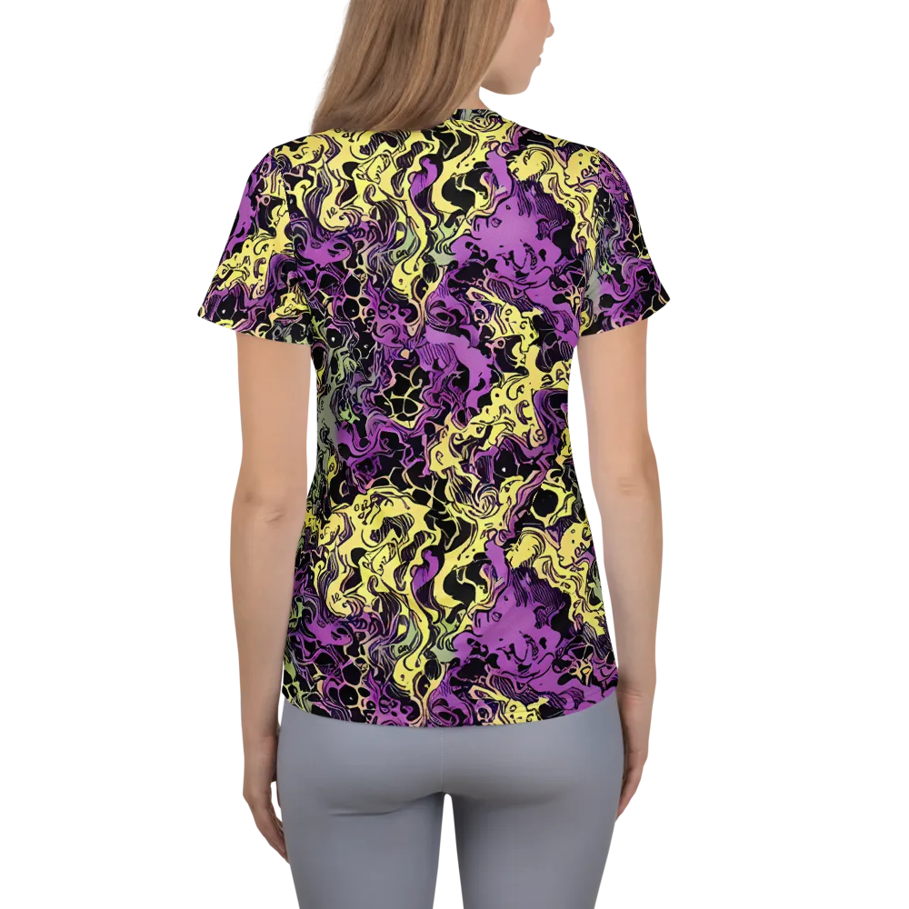 Violet Fossil on Women's Athletic T-Shirt — Back