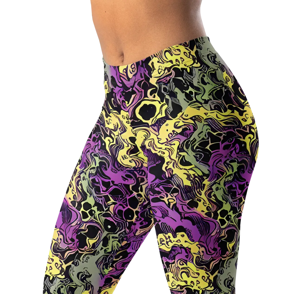 Violet Fossil on Leggings — Left Front