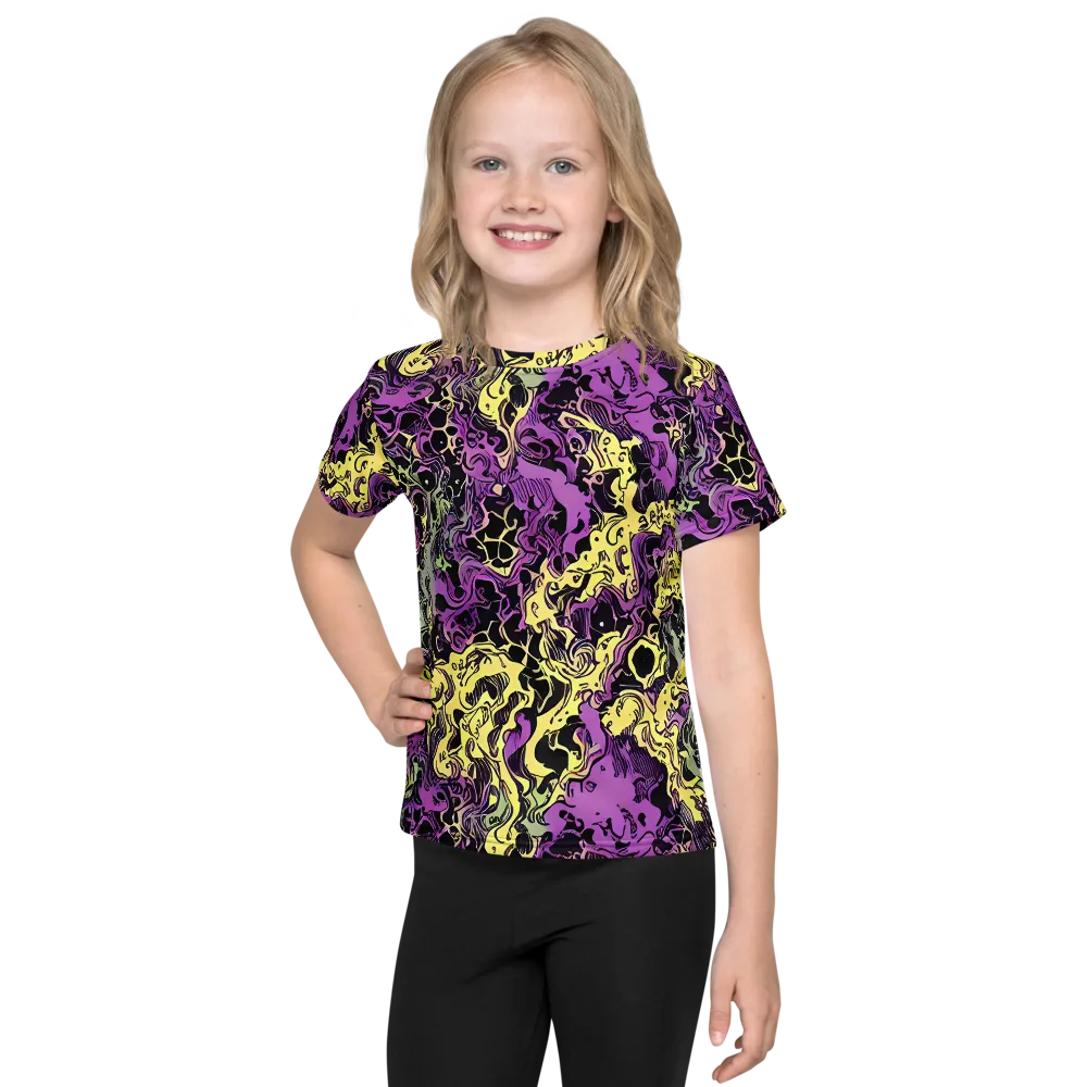 Violet Fossil on Kids Crew Neck T-Shirt — Front