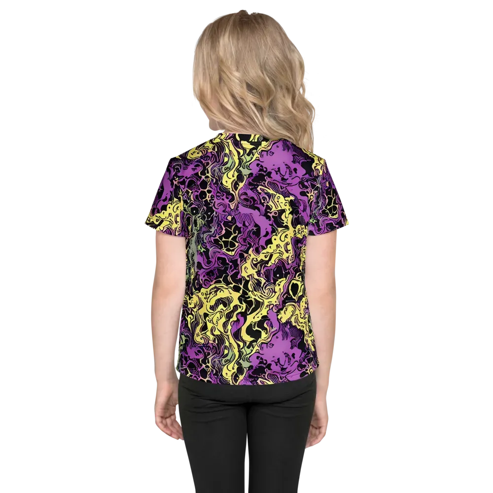 Violet Fossil on Kids Crew Neck T-Shirt — Back