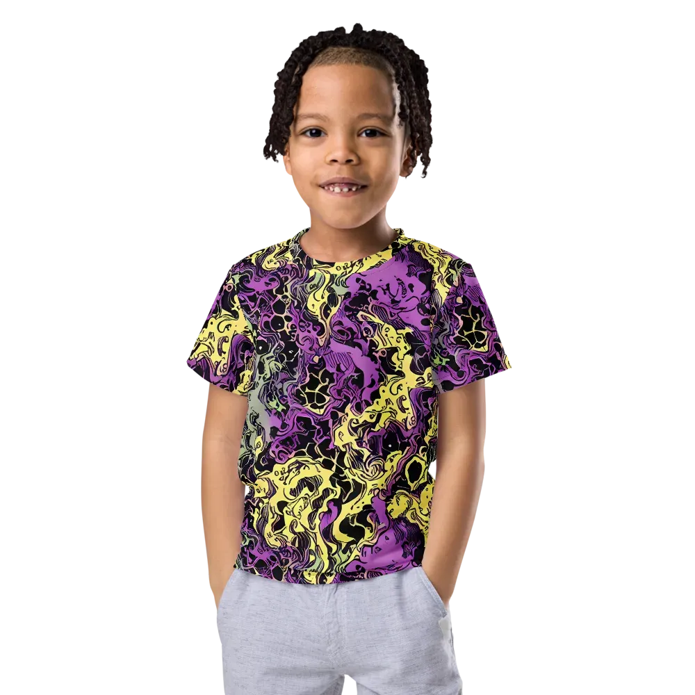 Violet Fossil on Kids Crew Neck T-Shirt — Front
