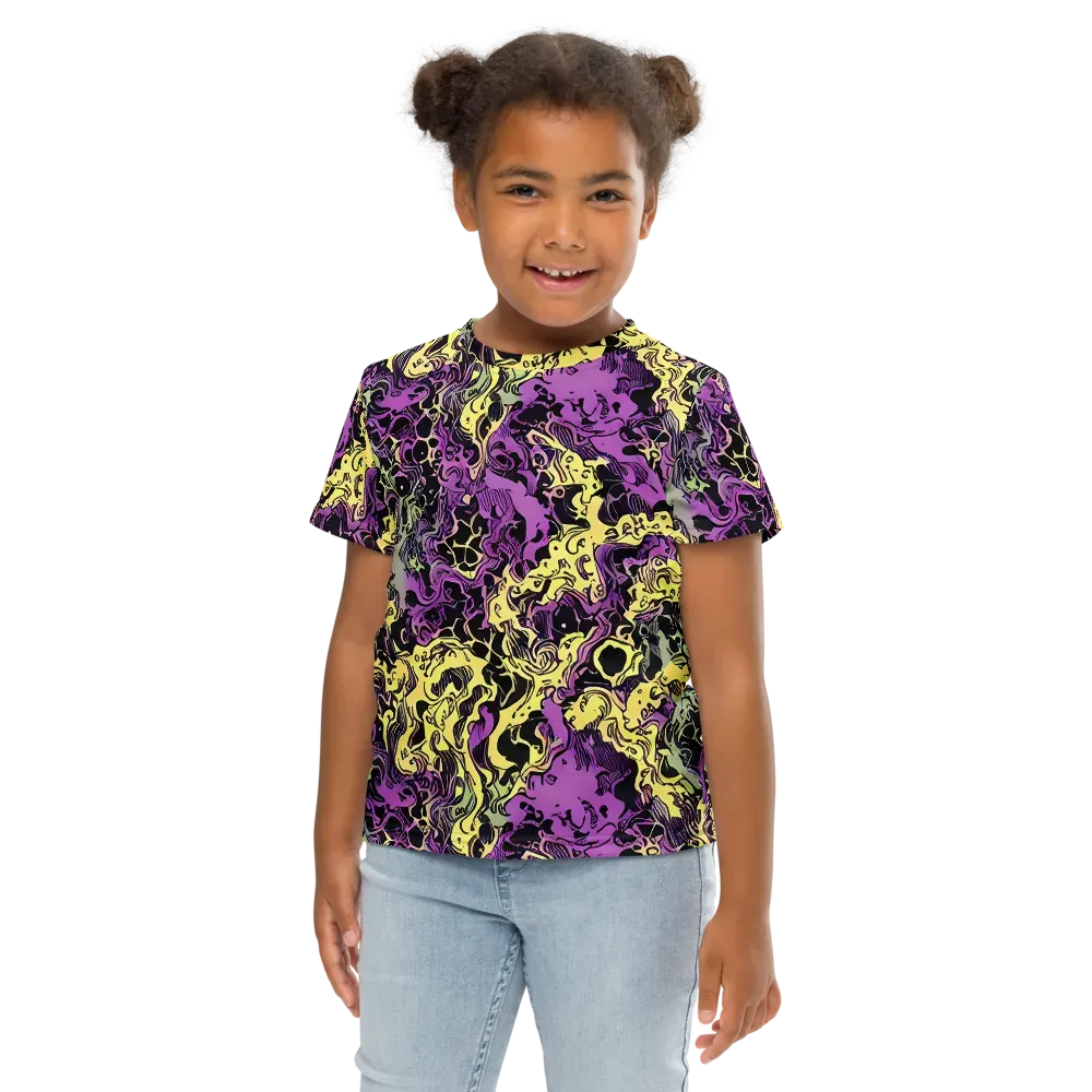 Violet Fossil on Kids Crew Neck T-Shirt — Front