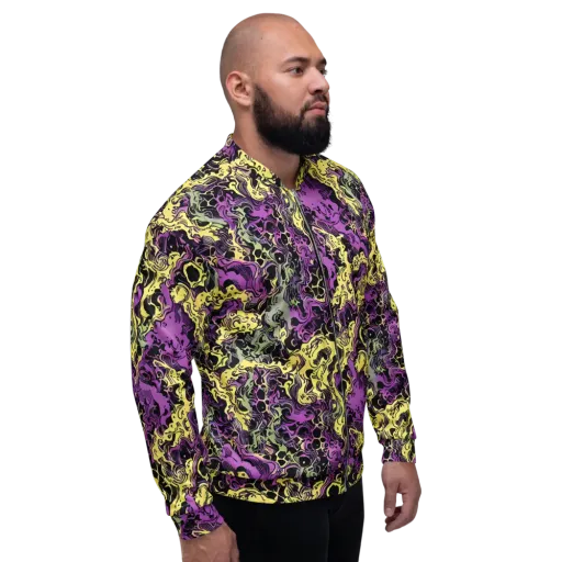 Violet Fossil on a Bomber Jacket