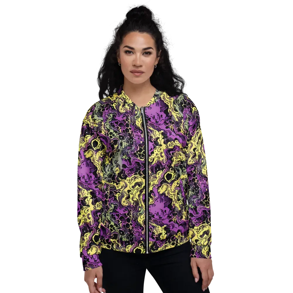 Violet Fossil on Bomber Jacket — Front