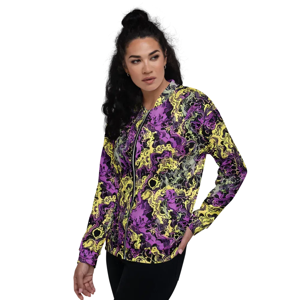 Violet Fossil on Bomber Jacket — Left