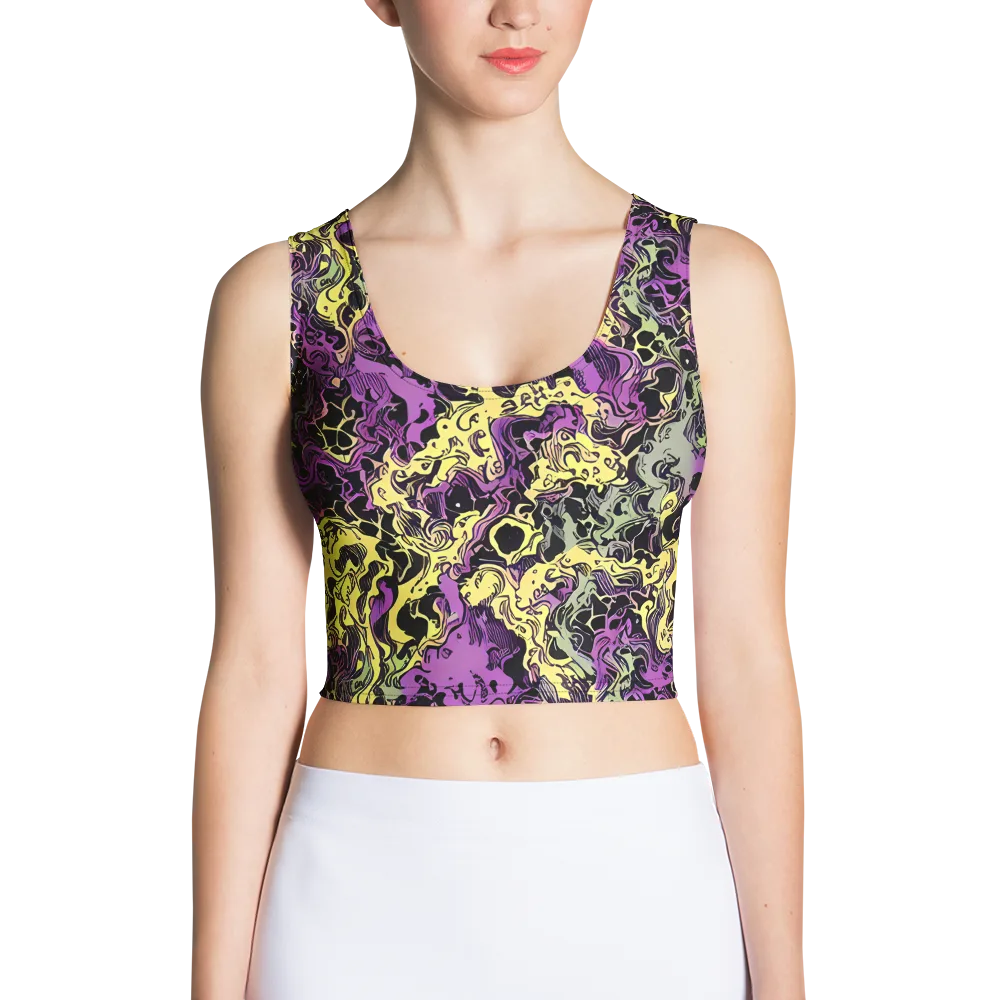 Violet Fossil on Crop Top — Front