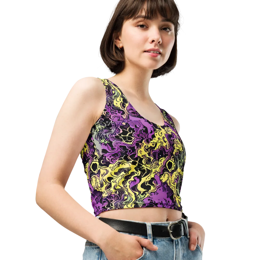 Violet Fossil on Crop Top — Right Front