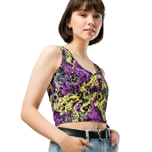 Violet Fossil on a Crop Top