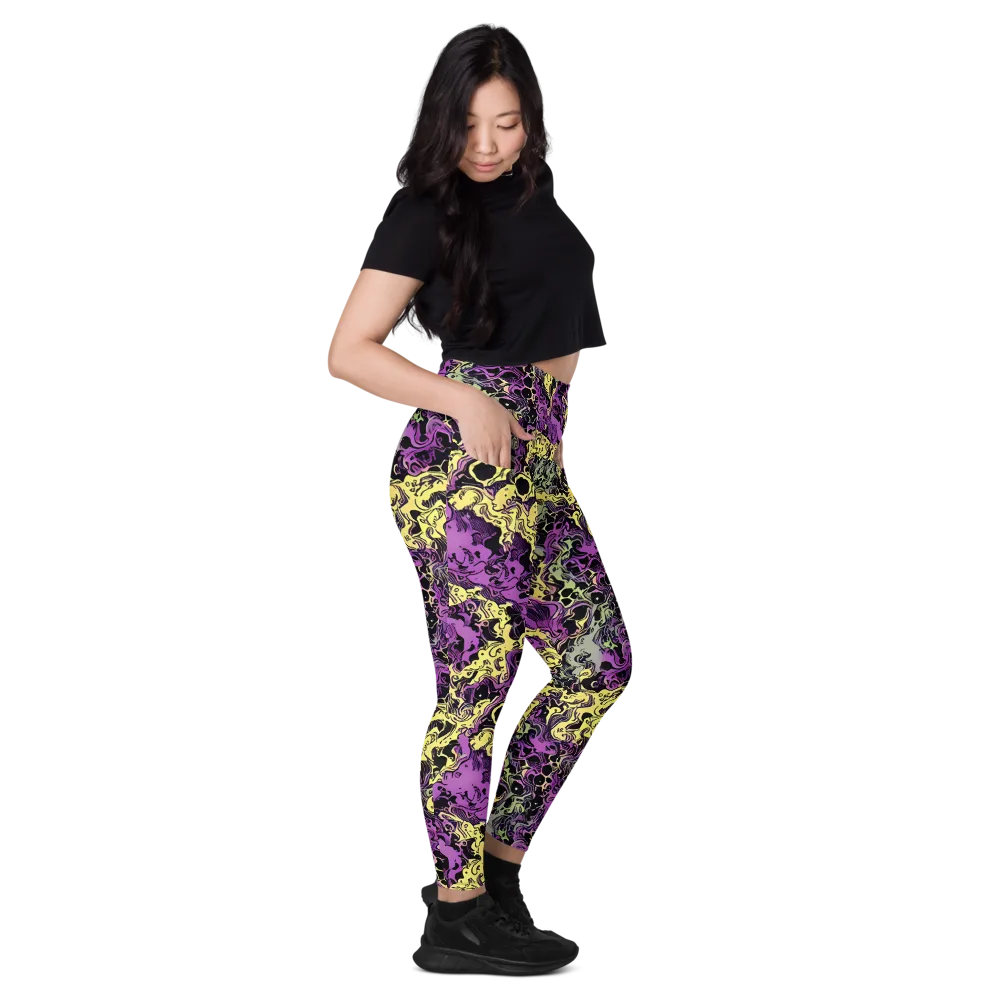 Violet Fossil on Leggings with Pockets — Right