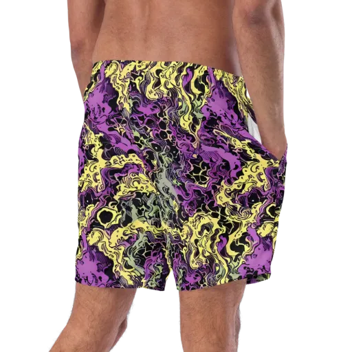 Violet Fossil on a Swim Trunks
