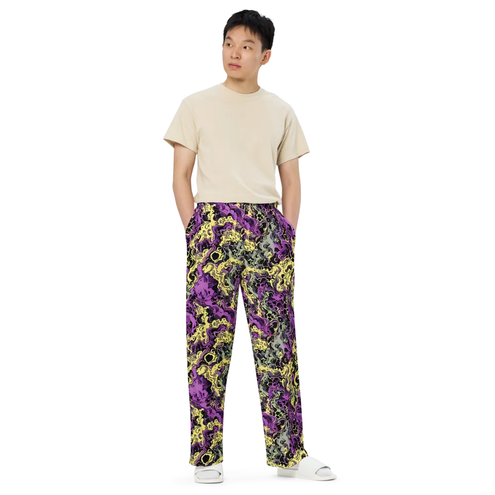 Violet Fossil on Wide-Leg Pants — Front