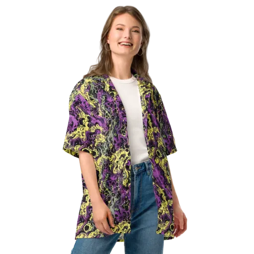 Violet Fossil on a Button Shirt
