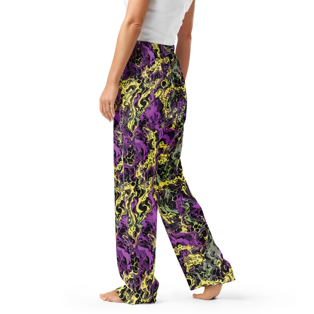 Violet Fossil on Women's Pajama Pants — Left