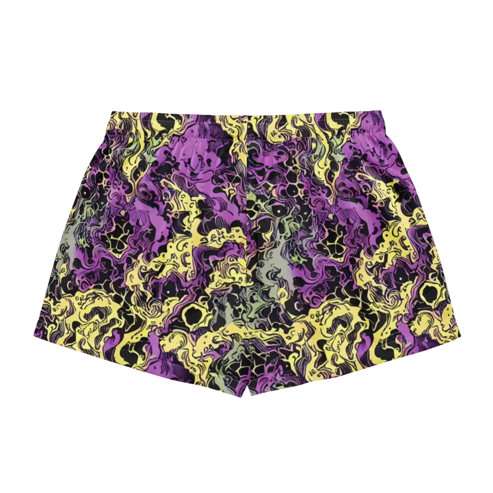 Violet Fossil on Women's Pajama Shorts — Back