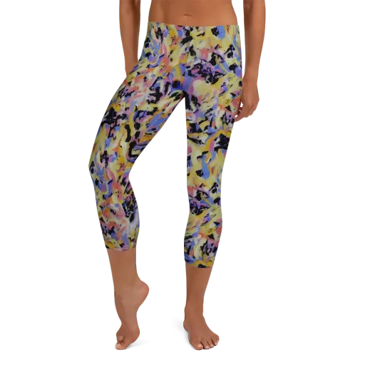 Electric Impression on a Capri Leggings