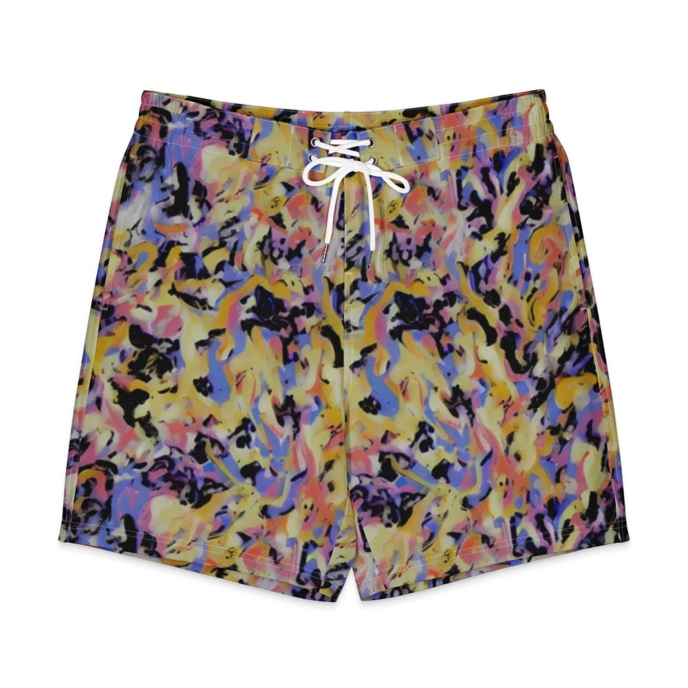 Electric Impression on Men's Board Shorts — Front