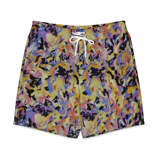 Electric Impression on a Men's Board Shorts