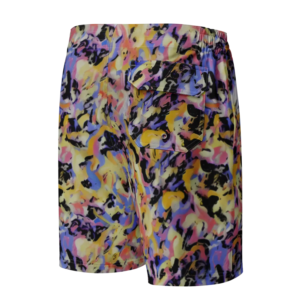 Electric Impression on Men's Board Shorts — Back