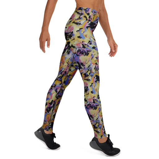 Electric Impression on a Yoga Leggings
