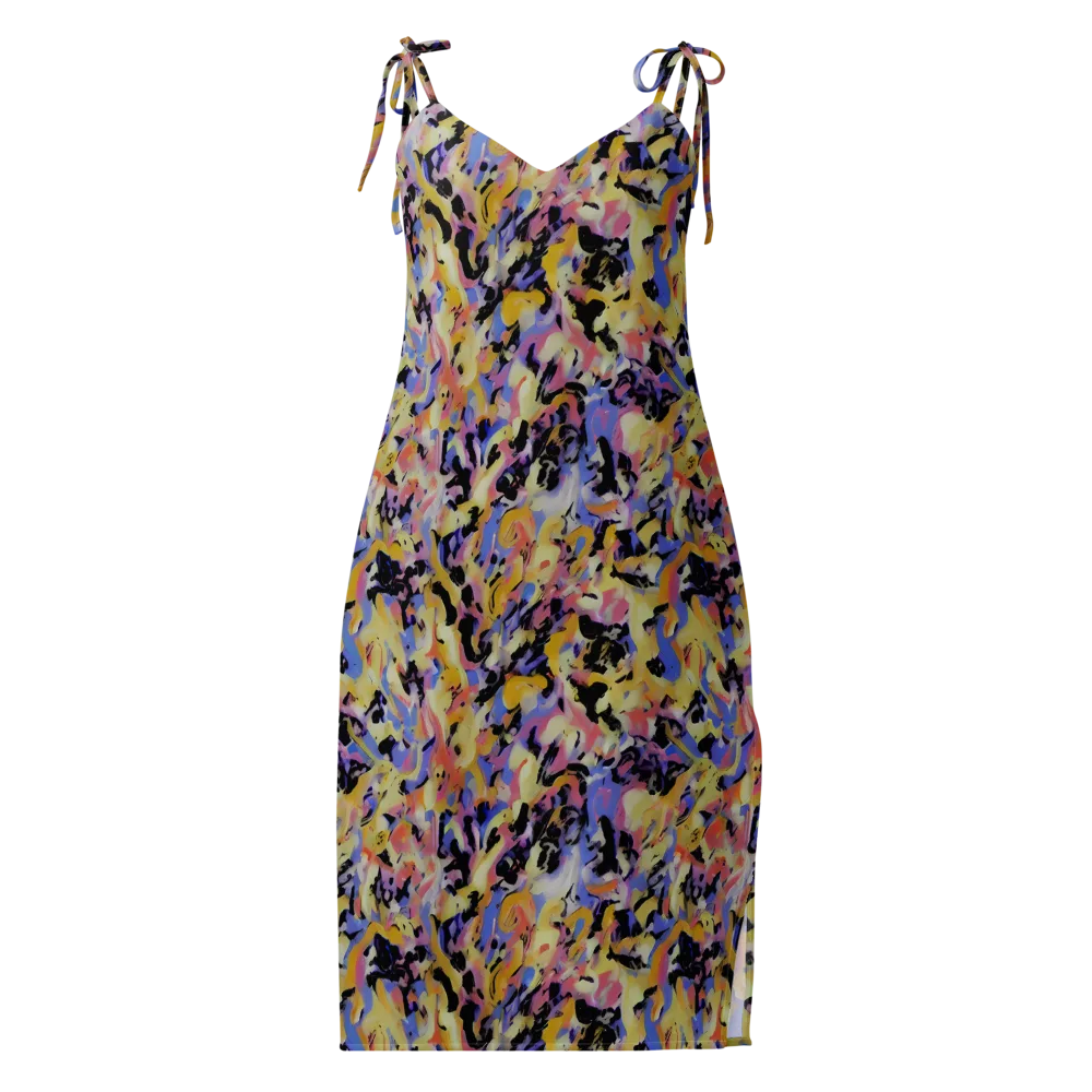 Electric Impression on Slip Dress — Front